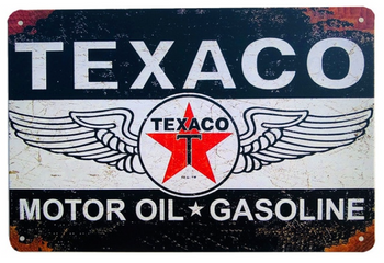 Vintage Metal Plates Classic Motor Parts Sales Service Garage Car Oil Texaco Signs Tin Poster Decorative Wall Stickers Deco Pub Bar Michelin Tag Champion Pontiac Castrol  Gulf Elf Mobil 1 Esso Mopar Gulf