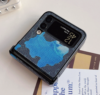 LOUIS VUITTON PATERN ICON LOGO BLUE Samsung Galaxy Z Flip 4 Case Cover