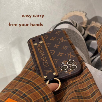 Brand iPhone 13 Case Louis Vuitton Style iPhone 13 Pro Cover with Bear  Strap LV iPhone 12 / 12 pro / 11 Case