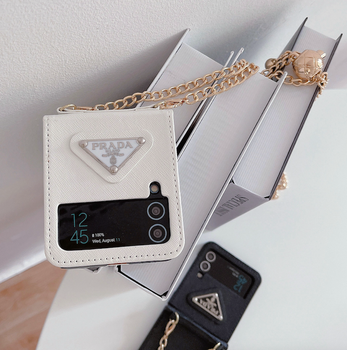 OnlineBoutikStore, PRADA Coque Cover Case For Samsung Galaxy Z Flip 7 - Z Flip 6 - Z Flip 5 - Z Flip 4 - Z Flip 3, Casetify, RhinoShield #CasePrada #CasePradaZFlip