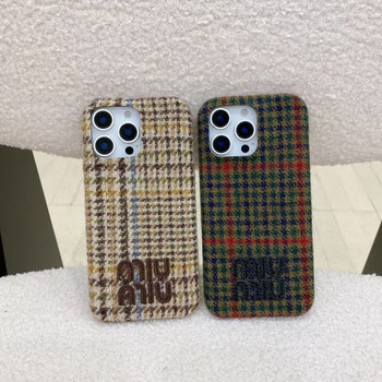 miu miu ネイビー カードポケット付きiPhoneケース Miu Miu ネイビーレザーカードケース 箱無し 【公式通販】