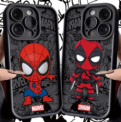 OnlineBoutikStore, Luxury Case Cover Coque Custodia Hulle Funda Marvel Spiderman For Apple iPhone 15 Pro Max Plus Mini 14 13 12 11  /8