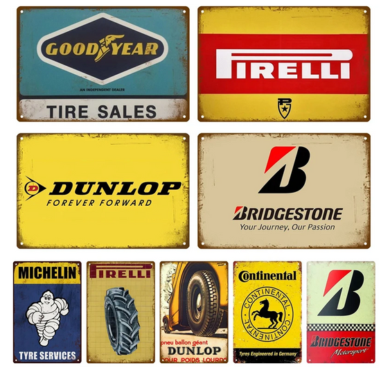 Vintage Metal Plates Classic Motor Parts Sales Service Garage Car Oil Texaco Signs Tin Poster Decorative Wall Stickers Deco Pub Bar Michelin Tag Champion Pontiac Castrol