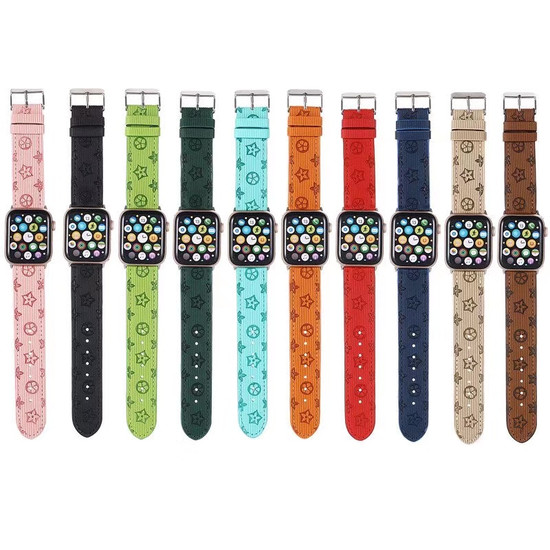 LV Monogrammed Red Outline Apple Watch Band – Lulu & Lo's