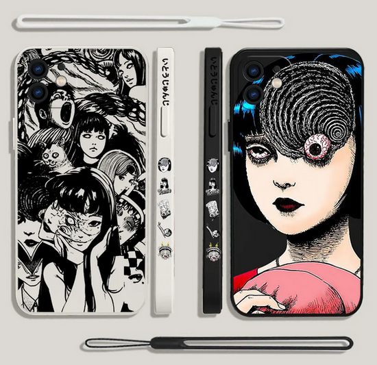 OnlineBoutikStore, Luxury Case Cover Coque Custodia Hulle Funda MANGA ANIME Junji Ito Terror Horror For Apple Iphone 15 14 Pro Max Plus Mini 13 12 11, RhinoShield, Casetify #CaseIphone15  /