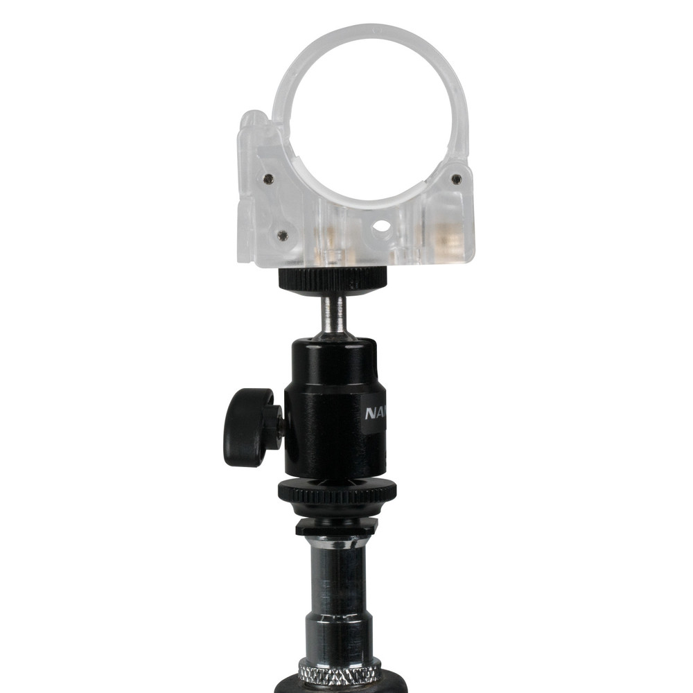 Nanlite PavoTube Transparent Polycarbonate Clip and Mini Ball Head with Hot Shoe Adapter and 1/4''-20 Mount