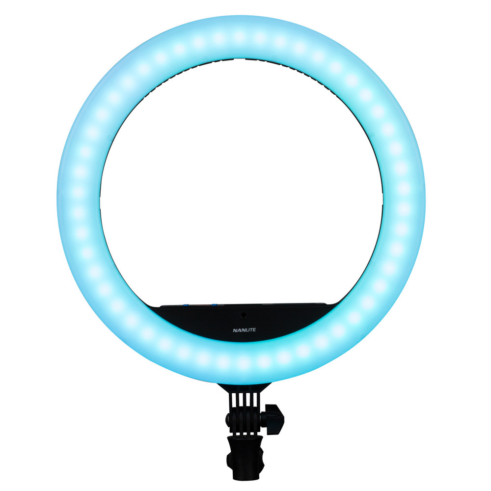 Nanlite Halo 16C Bicolor and Tunable RGB 16in LED Ring Light with USB Power Passthrough