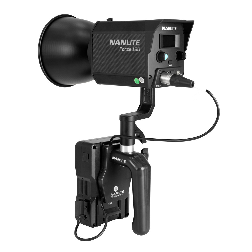 Nanlite V-Mount Battery Grip with 4-Pin XLR Connector for Forza 150