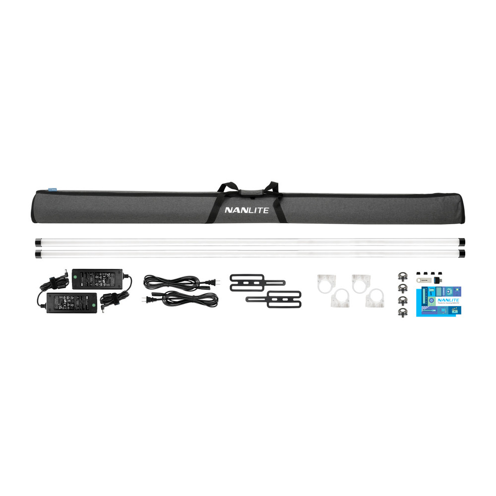 Nanlite PavoTube II 60X 8' RGBWW LED Pixel Tube 2-Light Kit with Internal Battery and Carrying Bag