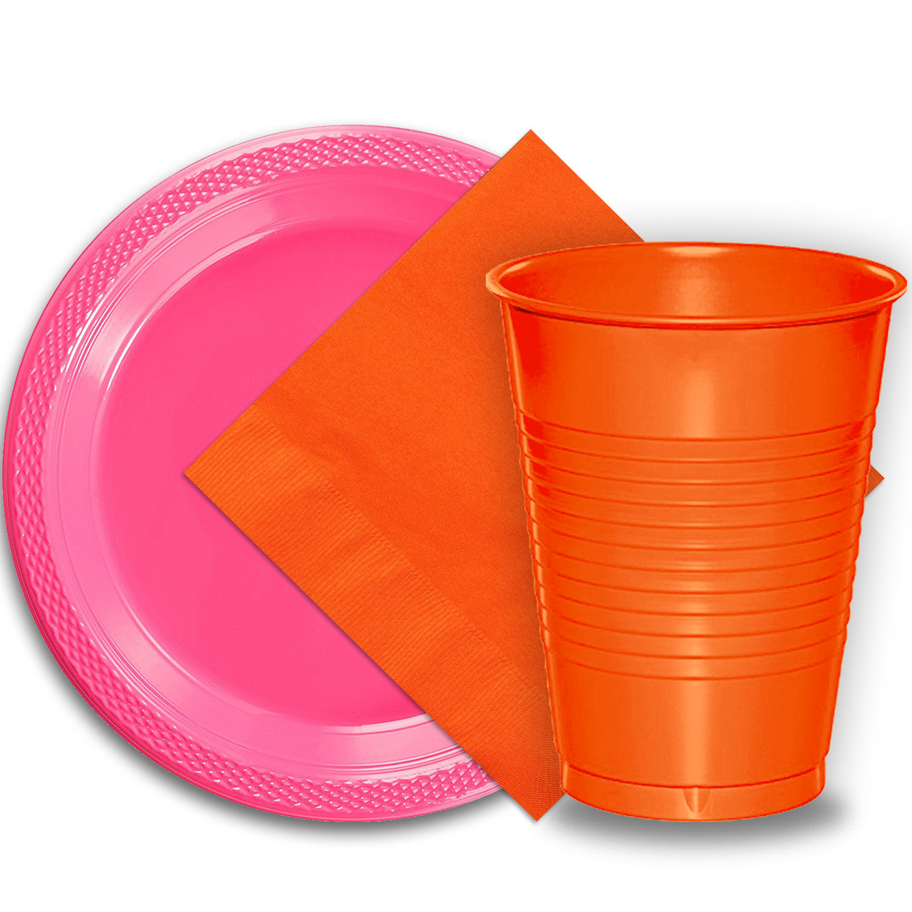 plastic plates and cups