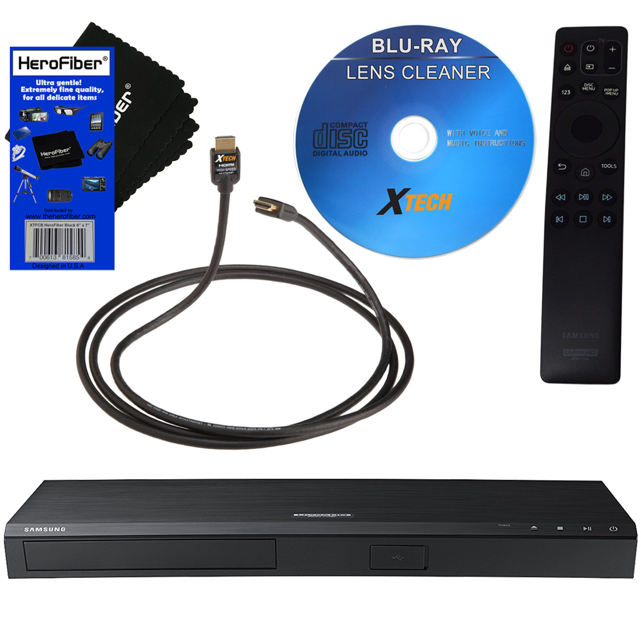 Samsung Ubd M8500 4k Uhd Blu Ray Disc Player Remote Control Xtech Blu Ray Maintenance Kit Xtech High Speed Hdmi Cable W Ethernet Herofiber Ultra Gentle Cleaning Cloth Hot Deals Electronics
