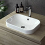 Luna Inset Basin Landing w/Overflow White NTH