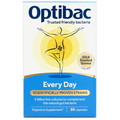 Optibac Probiotics Every Day - the original Every Day friendly bacteria supplement - front of pack - 30 capsules