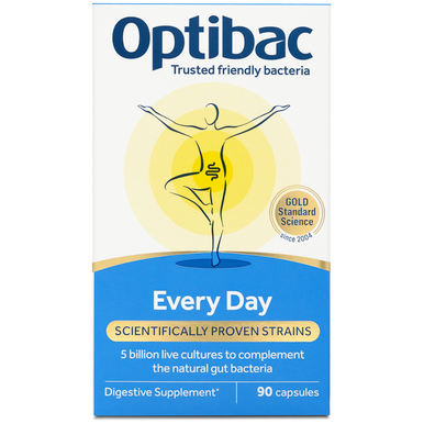 Optibac Probiotics Every Day - the original Every Day friendly bacteria supplement - front of pack - 90 capsules