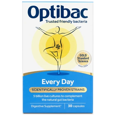Optibac Probiotics Every Day - the original Every Day friendly bacteria supplement - front of pack - 2 pack