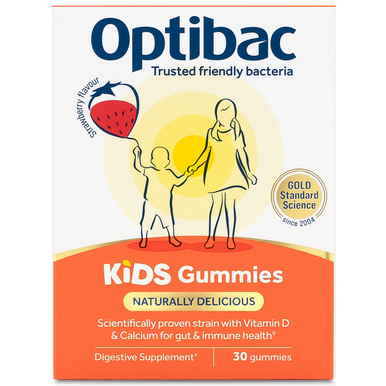 Optibac Probiotics Kids Gummies - probiotic gummies for kids - front of pack