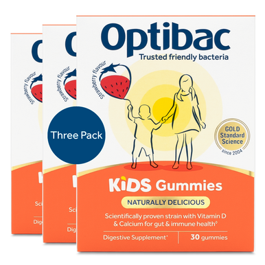 Optibac Probiotics Kids Gummies - probiotic gummies for kids - front of pack - 3 pack