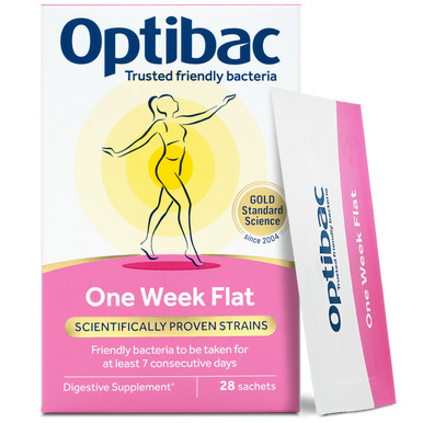 Optibac Probiotics One Week Flat Natural Short Course For Bloating (28 Sachets)