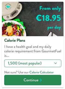 FuelWizard calorie plans: choose a daily calorie target