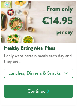 FuelWizard healthy eating meal plans: choose lunches, dinners and snacks