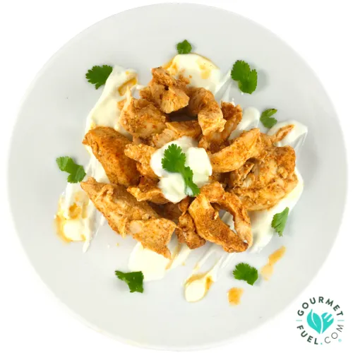 Tandoori chicken with coriander and mint yogurt dip