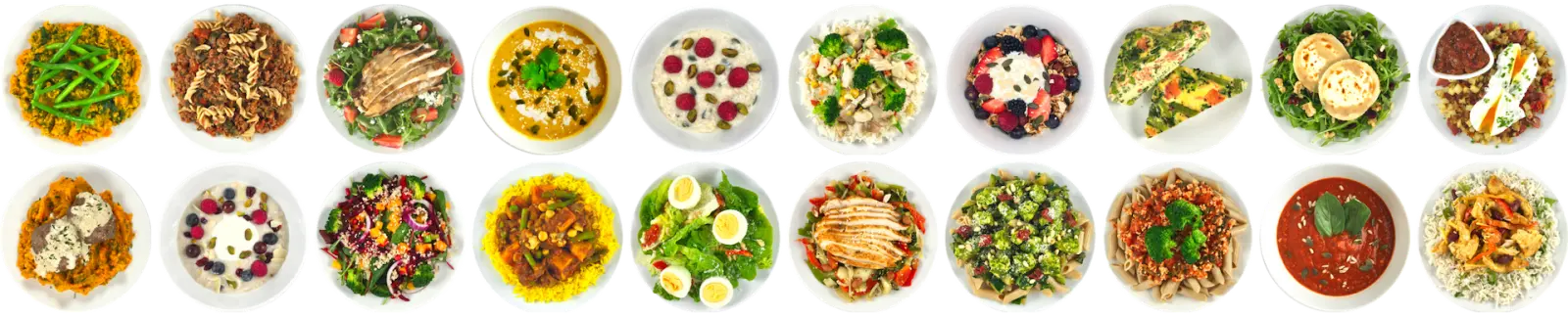 A selection of healthy GourmetFuel meals delivered nationwide