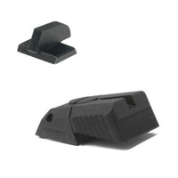 DAS - Defensive Adjustable Sight, Adjustable rear sight fits Novak LoMount cut, w/ serrations (Elevation Only) - .200" Tall FLAT BASE Front Sight