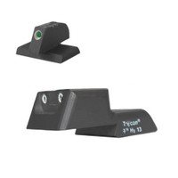 DFS -"SLAM" Sight, Fixed tritium dot rear sight fits Novak LoMount cut, for one-handed cocking/cycling, recessed blade w/out serrations - .160" Tall FLAT BASE Front Sight