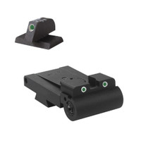 Fully adjustable tritium dot rear sight fits Caspian Rollo cut, rounded blade .200" Tall FLAT BASE Front Sight Fully adjustable tritium dot rear sight fits Caspian Rollo cut, rounded blade .200" Tall FLAT BASE Front Sight