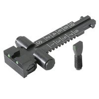 Tritium dot rear sight for all Soviet AK-74 and variants, rounded blade w/ serrations