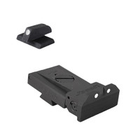 Kensight Kimber Adjustable White Dot Sight, Beveled Blade W/ 0.200'' Tall White Dot FLAT base front