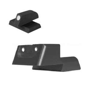 DFS -"SLAM" Sight, White Dot Fixed rear sight fits Novak LoMount cut, for one-handed cocking/cycling, recessed blade w/out serrations - .160" Tall FLAT BASE Front Sight DFS -"SLAM" Sight, White Dot Fixed rear sight fits Novak LoMount cut, for one-handed cocking/cycling, recessed blade w/out serrations - .160" Tall FLAT BASE Front Sight