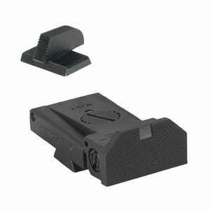 Fully adjustable rear sight fits LPA TRT cut, beveled blade with full serrations - .200" Tall FLAT BASE Front Sight Fully adjustable rear sight fits LPA TRT cut, beveled blade with full serrations - .200" Tall FLAT BASE Front Sight