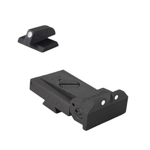 Kensight Kimber Adjustable White Dot Sight, Beveled Blade W/ 0.200