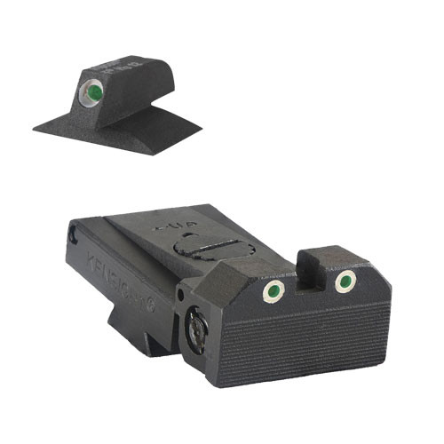 Fully adjustable tritium dot rear sight fits Bo-Mar BMCS Cut, .120