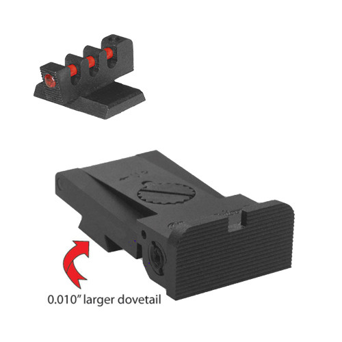 Kensight ® 1911 Bomar  Square Blade Sight Set W/ 0.200'' Tall Fiber Optic Front Sight