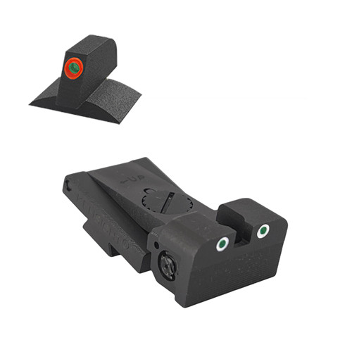 Kensight Target 1911 Tritium Night Sights .120" Deep Notch with Rounded Blade w/ 0.210'' Tall ProGlo Tritium Front Sight