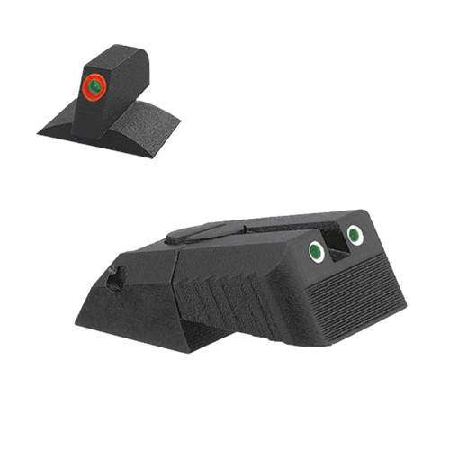 Kensight Novak Adjustable Rear Tritium Sight, Serrated Blade W