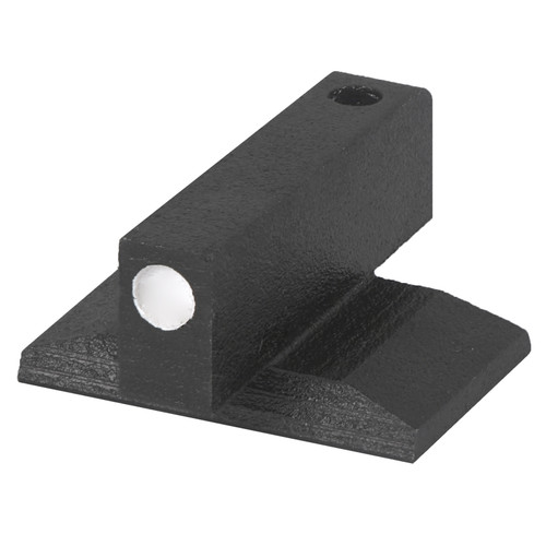 Kensight's Arctic White Dot Target Front Sight boasts a sleek Matte Black finish with a prominent Arctic White Dot near the top of the Patridge style blade, resting on a beveled flat base. With a standard .330" x 65 degree x 0.75" dovetail, commonly known as a Novak Dovetail, it's compatible with a range of firearms. Elevate your shooting game with Kensight's precision craftsmanship and superior durability.