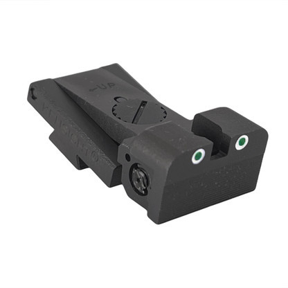 Fully adjustable tritium dot rear sight fits Bo-Mar BMCS Cut