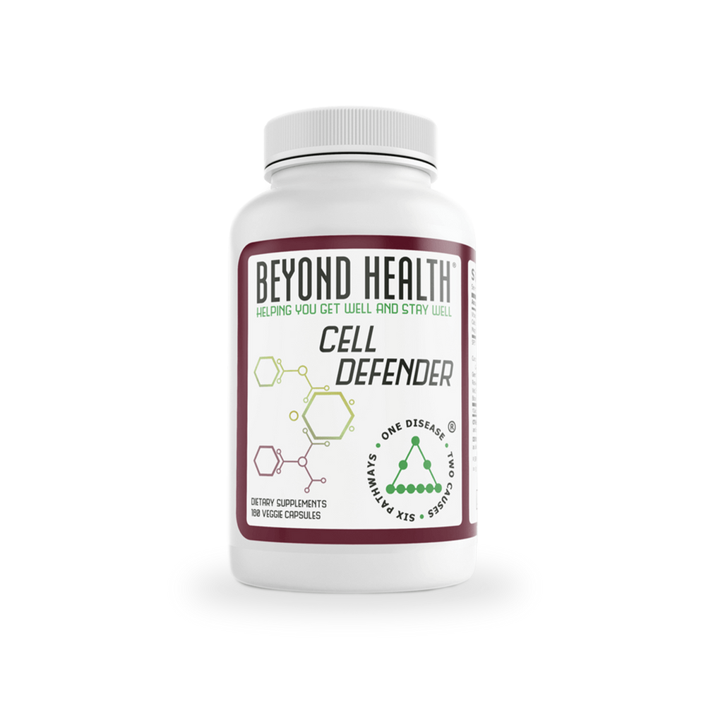 cell defender supplement bottle for antioxidant support and cellular protection