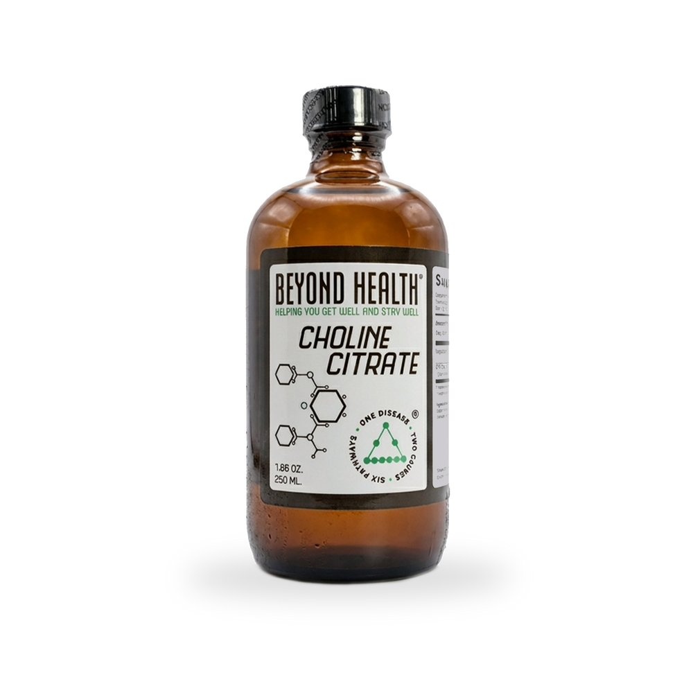 choline citrate supplement bottle for brain support and cognitive function
