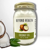 coconut oil in glass jar for cooking healthy fats and everyday wellness use - Beyond Health