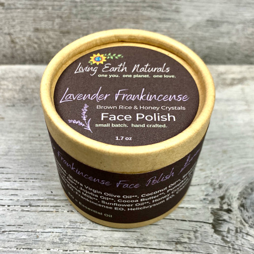 detail of Lavender Frankincense Face Polish