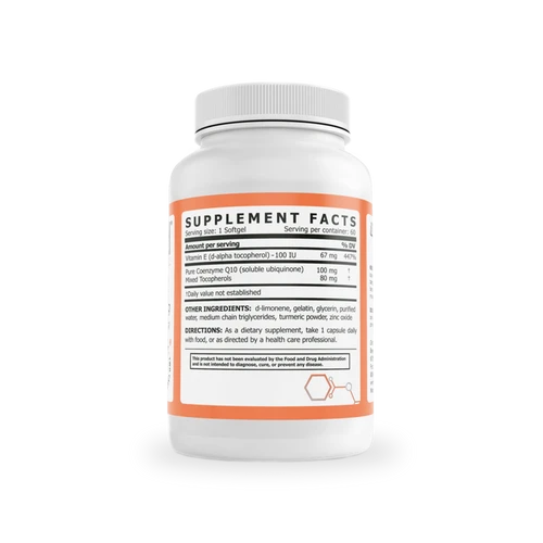 coq10 dietary supplement bottle for cellular energy production and support
