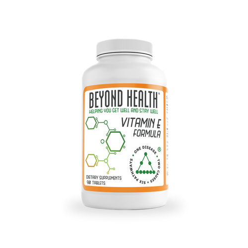 vitamin e supplement bottle with 90 tablets for antioxidant support and cellular health - Beyond Health