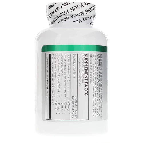 endurance support supplement bottle with 60 capsules for daily wellness