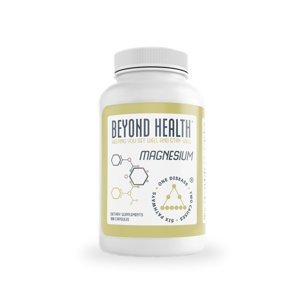 magnesium supplement bottle for relaxation muscle support and daily wellness