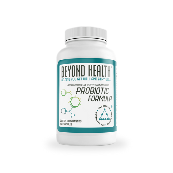 probiotic supplement bottle for gut health and daily digestive support