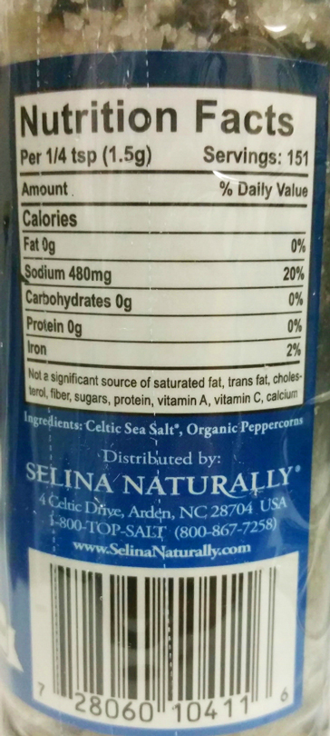 Pepper Grinder Refillable 1.1 oz by Celtic Sea Salt - Premier Formulas